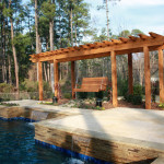 pergola with wooden swing