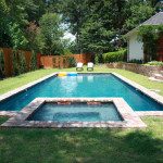 custom square hot tub off rectangular pool