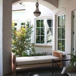 outdoor living space garden side bench