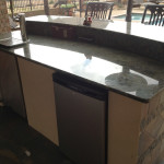 outdoor kitchen with dish washer
