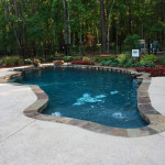 Razor Back pool with fountains
