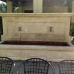 Tuscan Style water feature from t handle water spouts